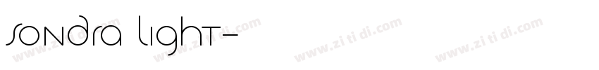 Sondra Light字体转换